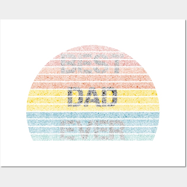 Vintage best dad ever sunset Wall Art by Sarcastic101